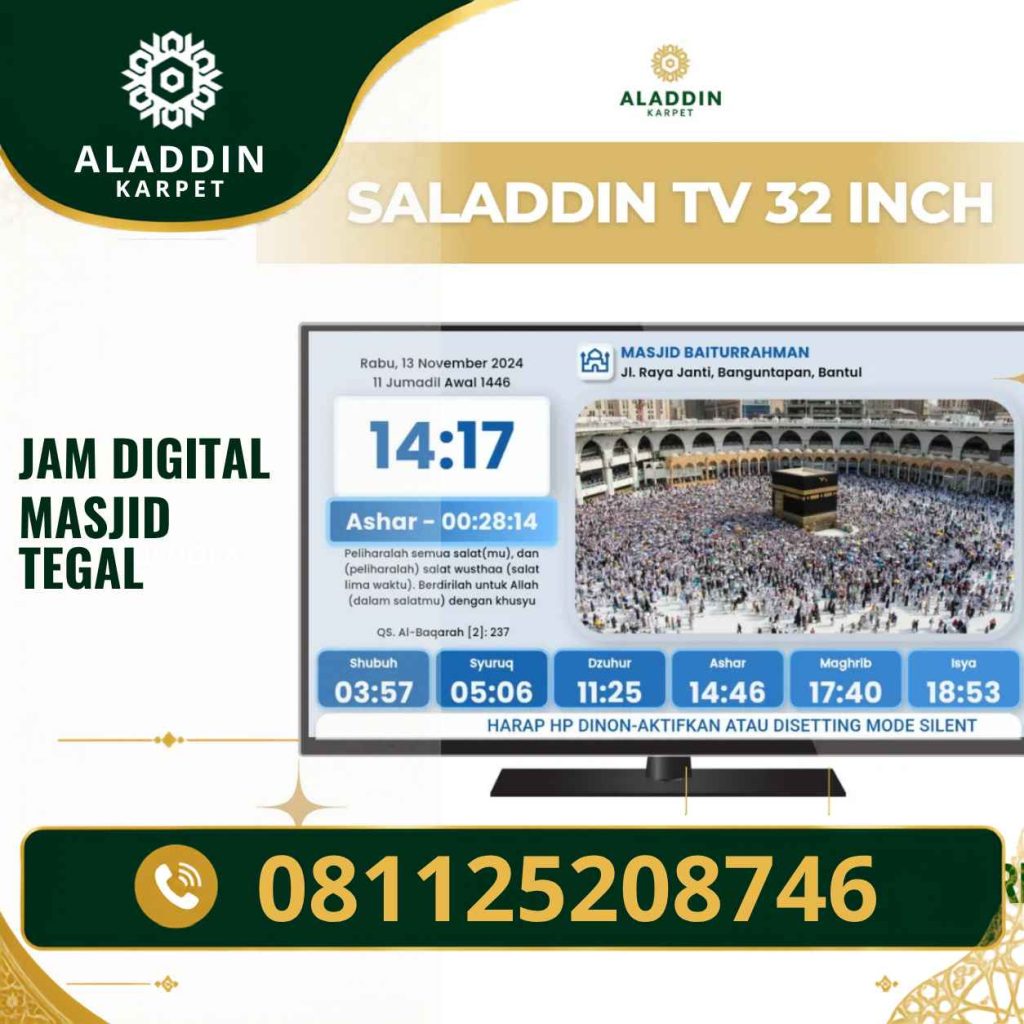 Toko Jam Digital Masjid Tegal untuk Sistem Informasi Masjid yang Lebih Profesional