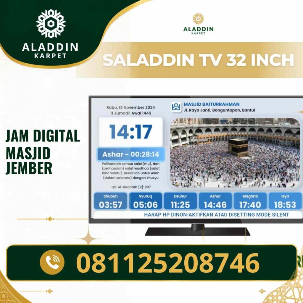 Toko Jam Digital Masjid Jember untuk Informasi Ibadah Modern