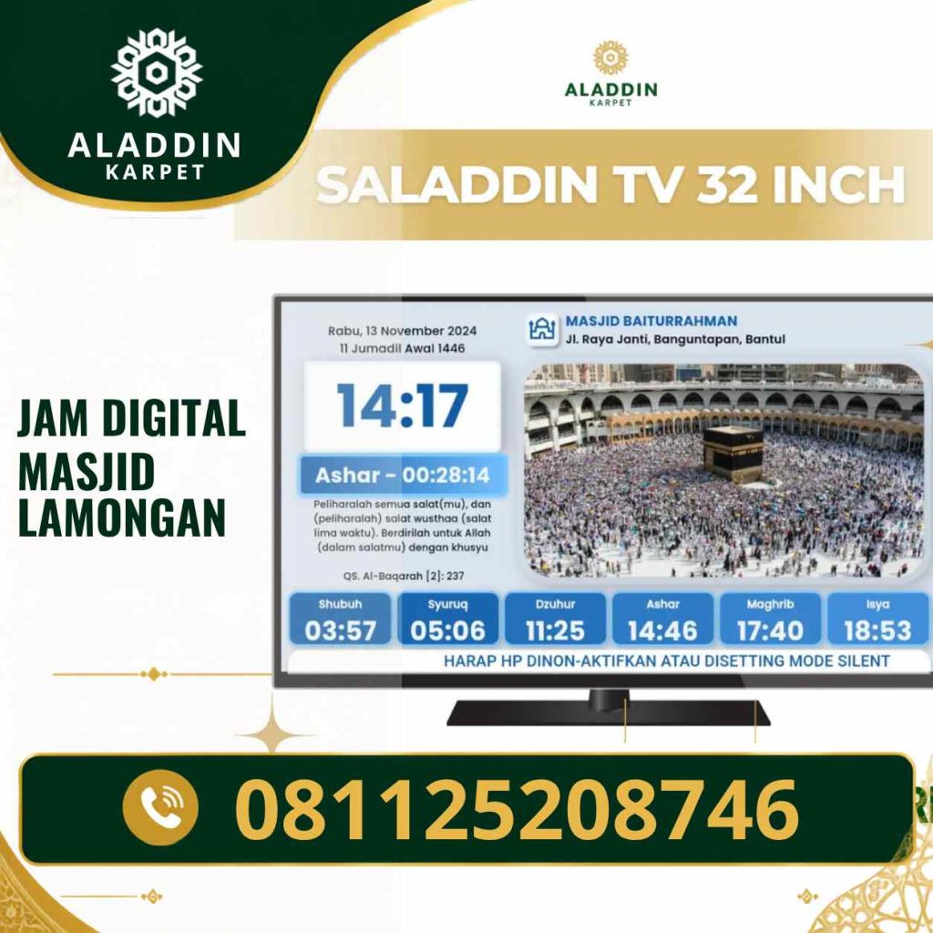 Toko Jam Digital Masjid Lamongan untuk Informasi Ibadah