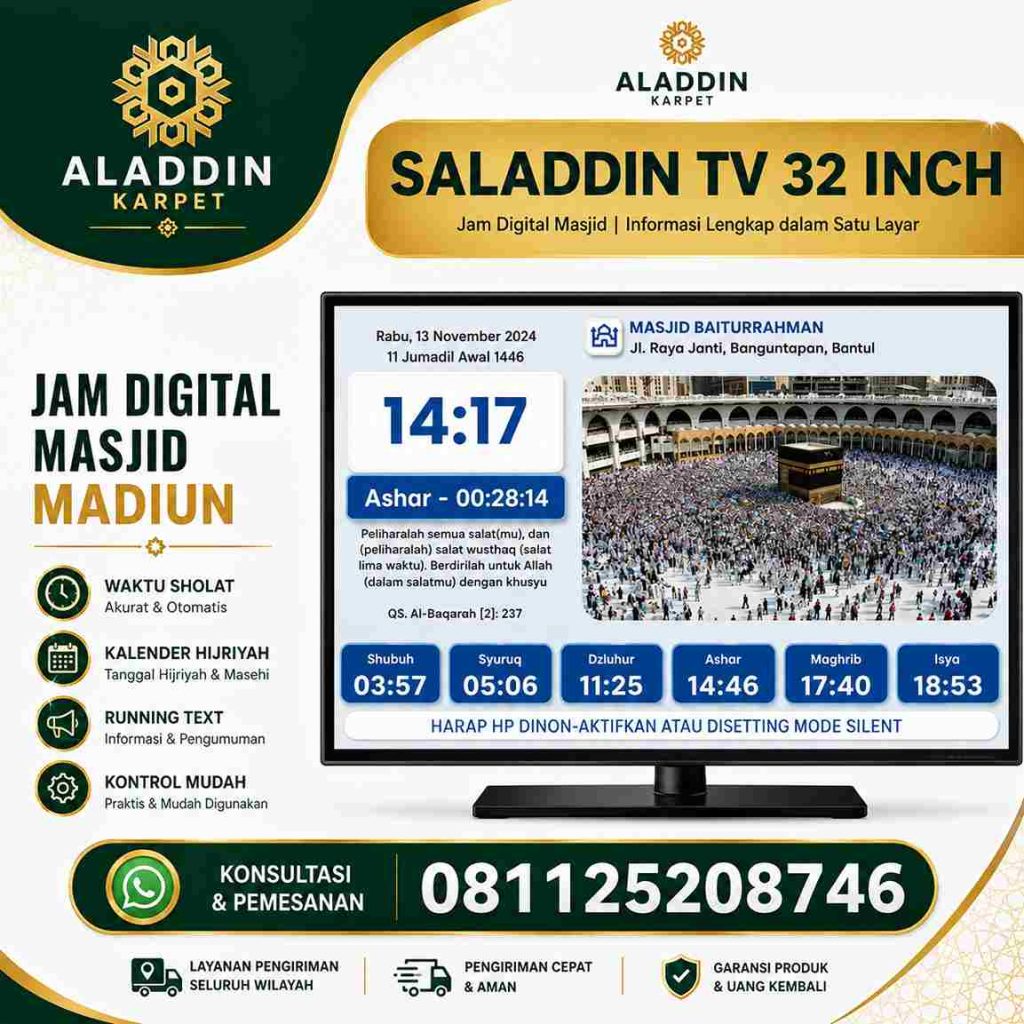 Toko Jam Digital Masjid Madiun untuk Informasi Ibadah