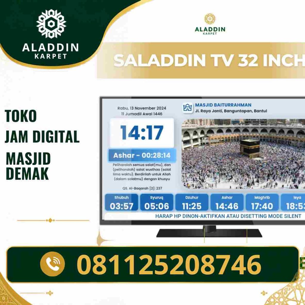 Jam Digital Masjid Demak untuk Informasi Ibadah Modern