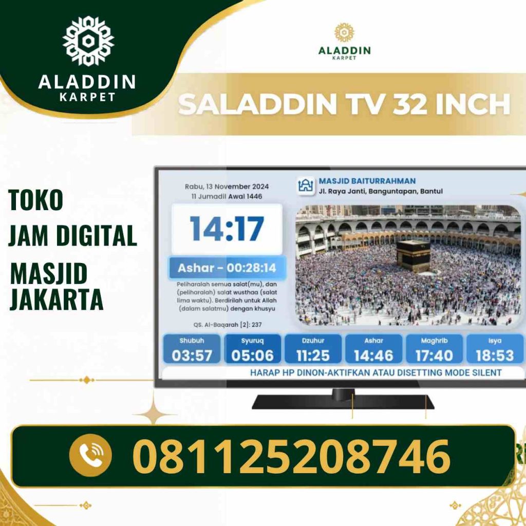 Jam Digital Masjid Jakarta untuk Informasi Ibadah Modern