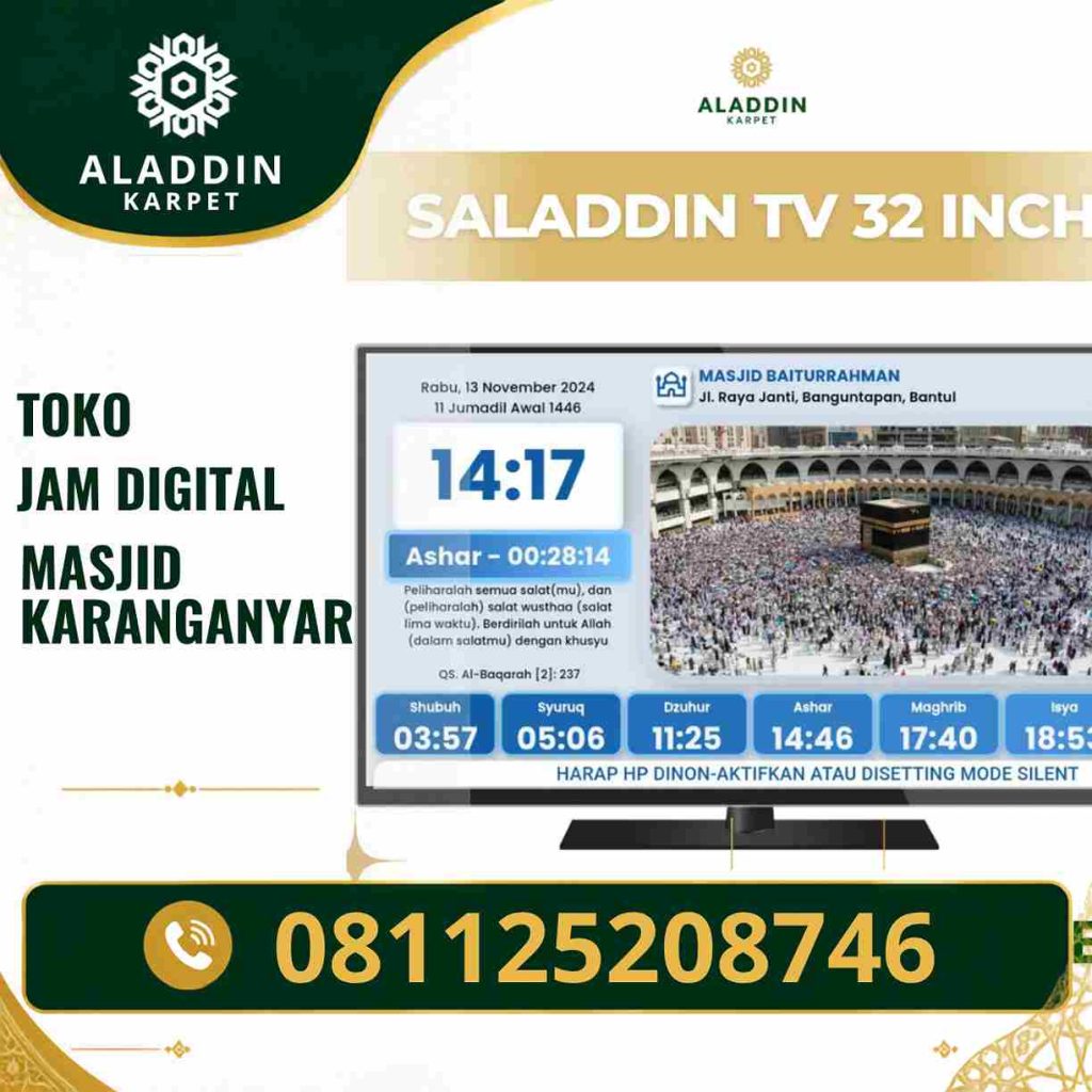 Jam Digital Masjid Karanganyar untuk Informasi Ibadah Modern