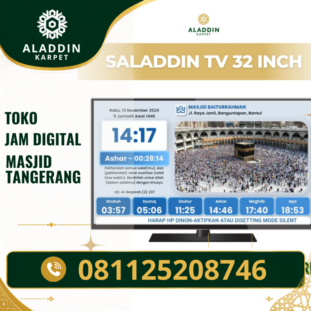 Pusat Jam Digital Masjid Tangerang untuk Informasi Ibadah Modern